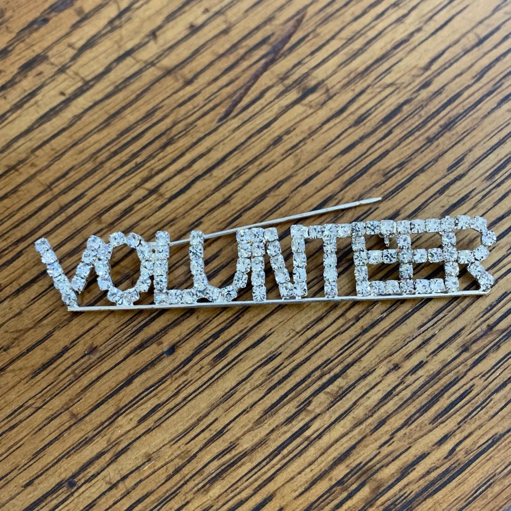 Crystal Volunteer Vintage Brooch
